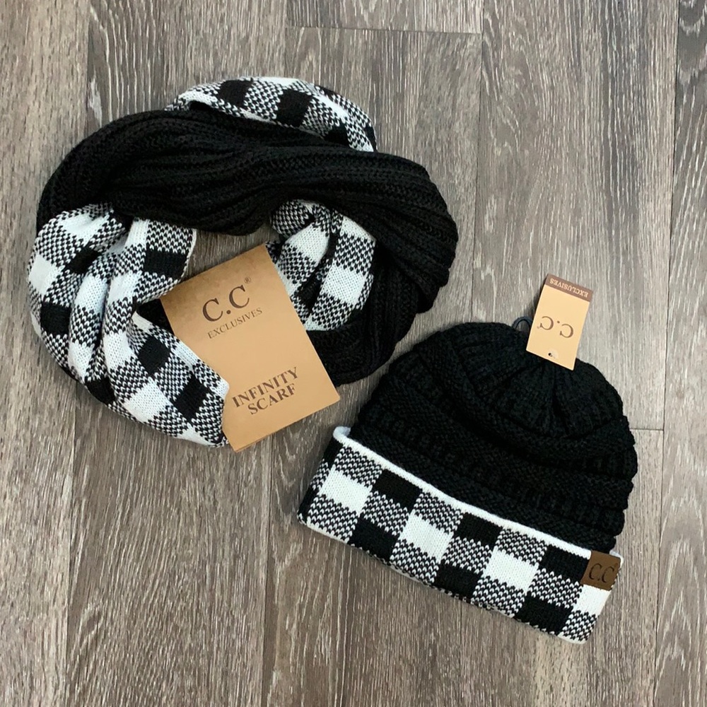C.C Cheveux Hat and Infinity Scarf Set